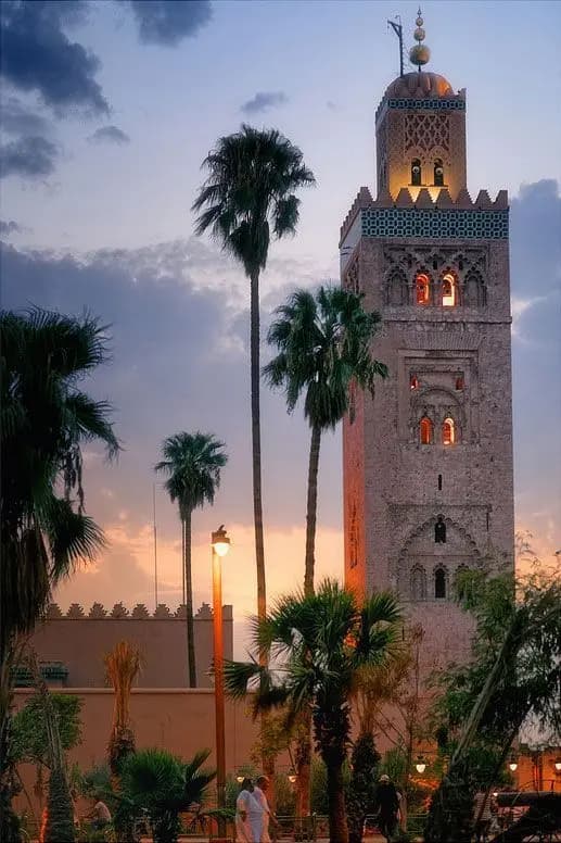 Marrakech medina at golden hour